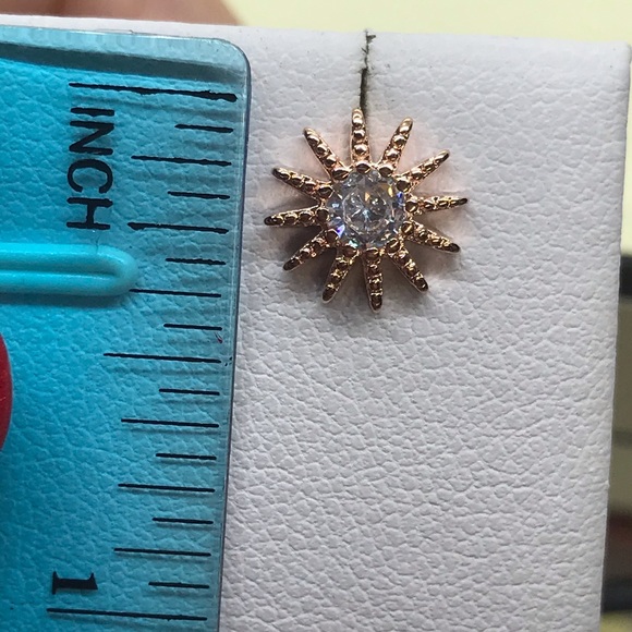 Gold Plated Star Moon Earrings - Picture 5 of 5